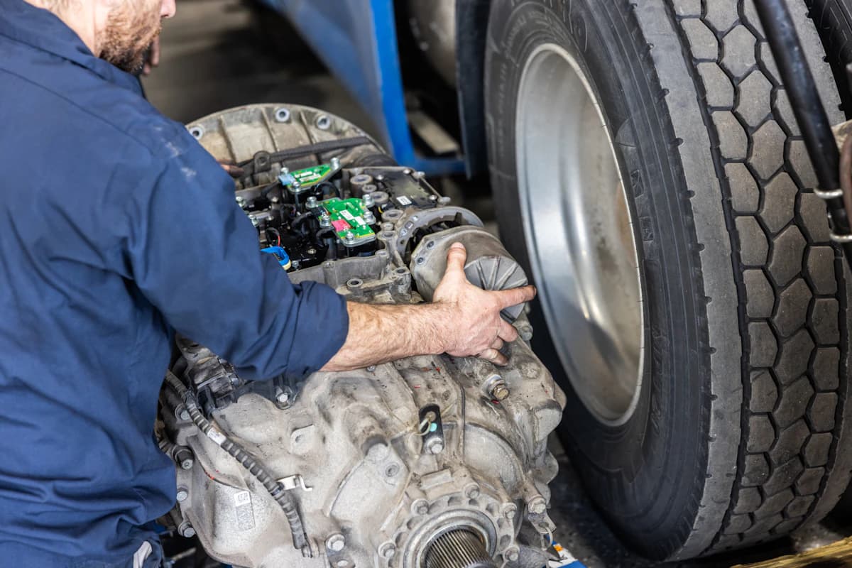 Transmission rebuild on a diesel truck